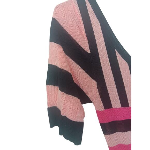 Temperley London Pink Striped Scoop necklin Isabella Knit Dress SZ S - Picture 9 of 15